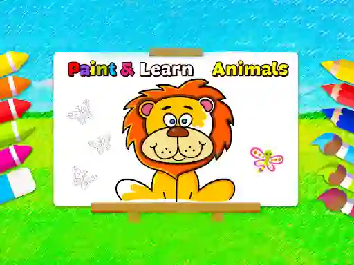 Paint and Learn Animals — free online game