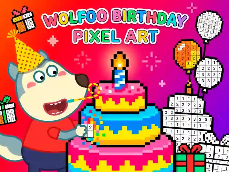 Wolfoo Birthday Pixel Art — 무료 온라인 게임