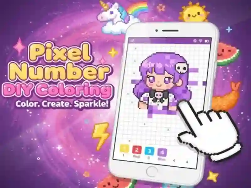 Pixel Number DIY Coloring