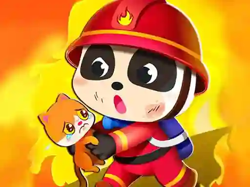 Little Panda Fireman — free online game