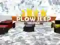 Winter Snow Plow Jeep Driving Winter Snow Plow Jeep Driving