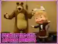 Pink Little Girl and Bear Moments