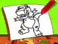 Easy Kids Coloring Dinosaur Easy Kids Coloring Dinosaur