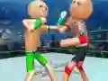 Police Stick Man Wrestling Fighting Police Stick Man Wrestling Fighting