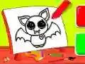Easy Kids Coloring Bat Easy Kids Coloring Bat