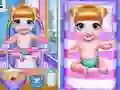 Twins Lovely Bathing Time Twins Lovely Bathing Time