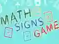 Math Signs Game Math Signs Game