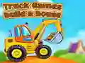 Truck games build a house