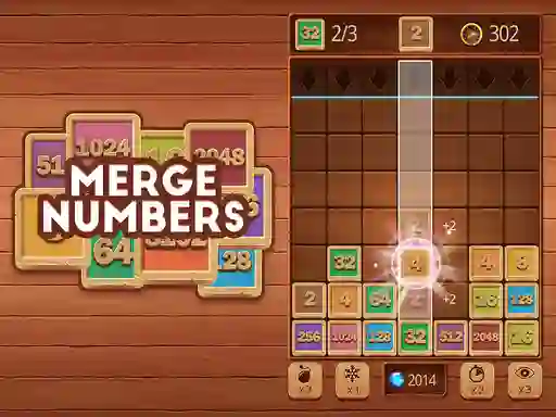 Merge Numbers Wooden Edition — free online game