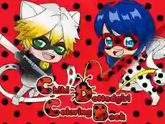 Chibi Dotted Girl Coloring Book