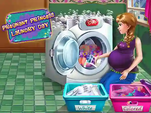 Pregnant Princess Laundry Day — free online game