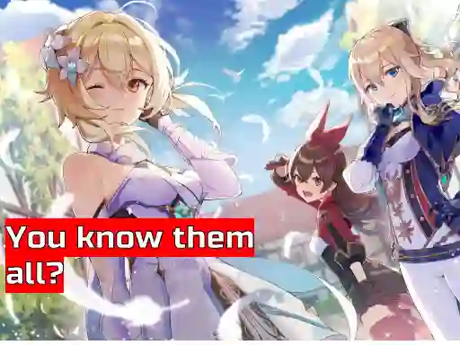 Гульня Genshin Impact (Part 1) - Test - Characters онлайн