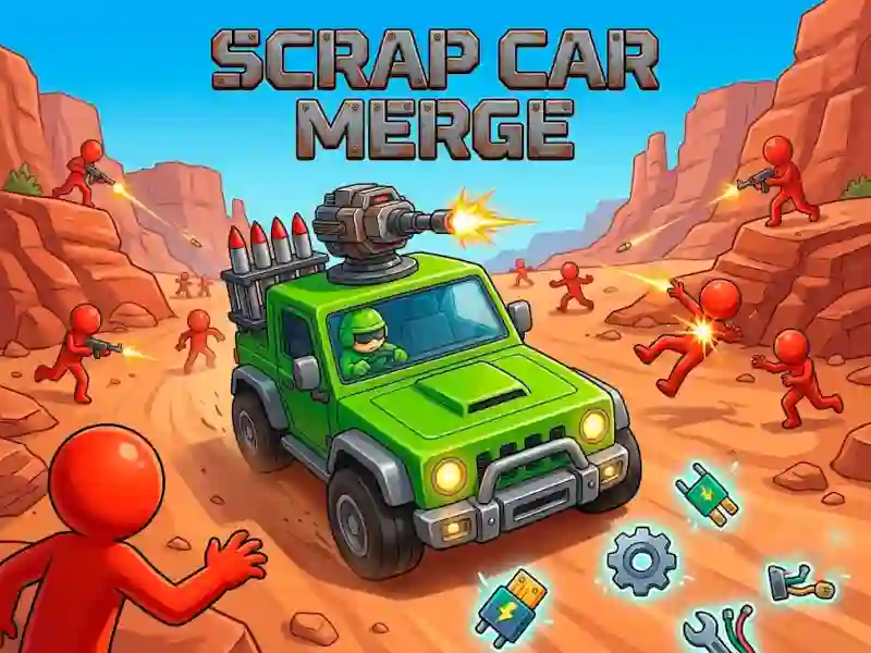 Cluiche Scrap Car Merge ar líne