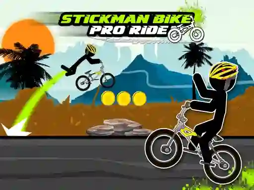 Jwèt Stickman Bike Pro Ride sou entènèt