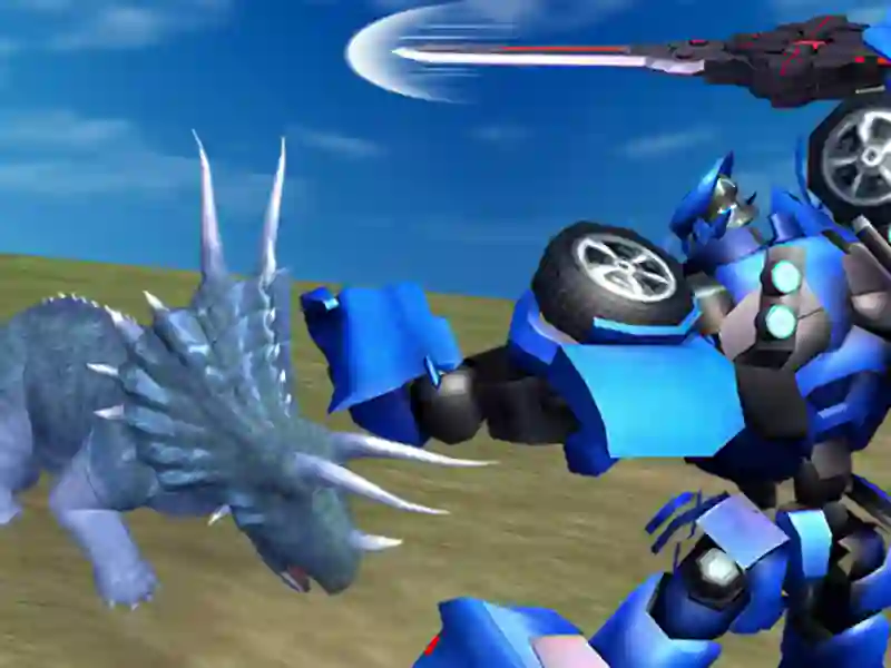 Jurassic Dinosaur Mech Battle