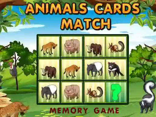 Animals Cards Match  — free online game
