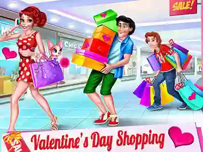 Valentines day shopping — free online game