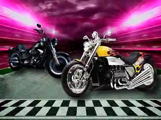 Leikur Motorbike Puzzle Challenge á netinu