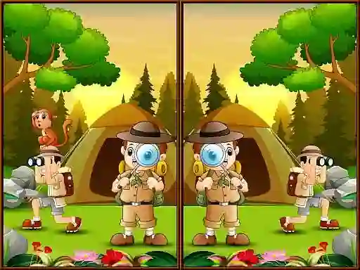 Spot 5 Differences Camping — free online game