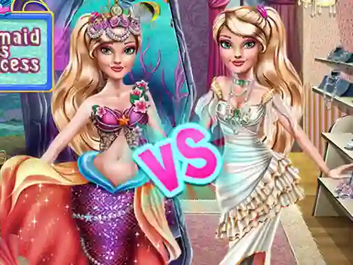 Ellie Mermaid vs Princess — free online game