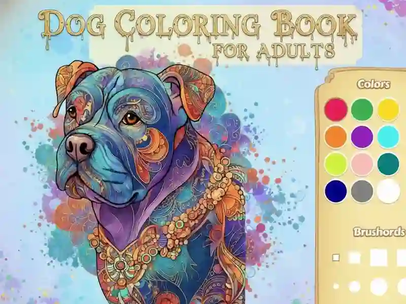 Dog Coloring Book for Adults