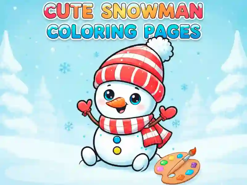 Cute Snowman Coloring Pages