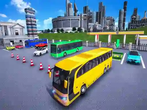 City Coach Bus Parking Adventure Simulator — free online game
