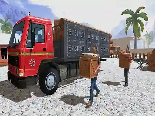 Asian offroad cargo truck driver — free online game