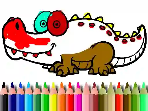 Back To School: Aligator Coloring — free online game