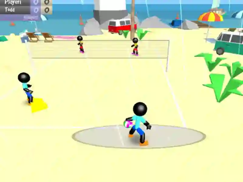 Stickman Beach Volleyball