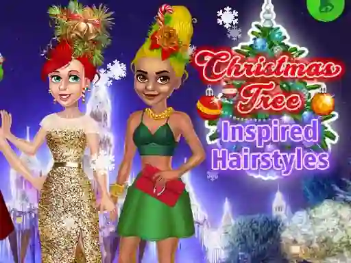 Christmas Tree Inspired Hairstyles — free online game