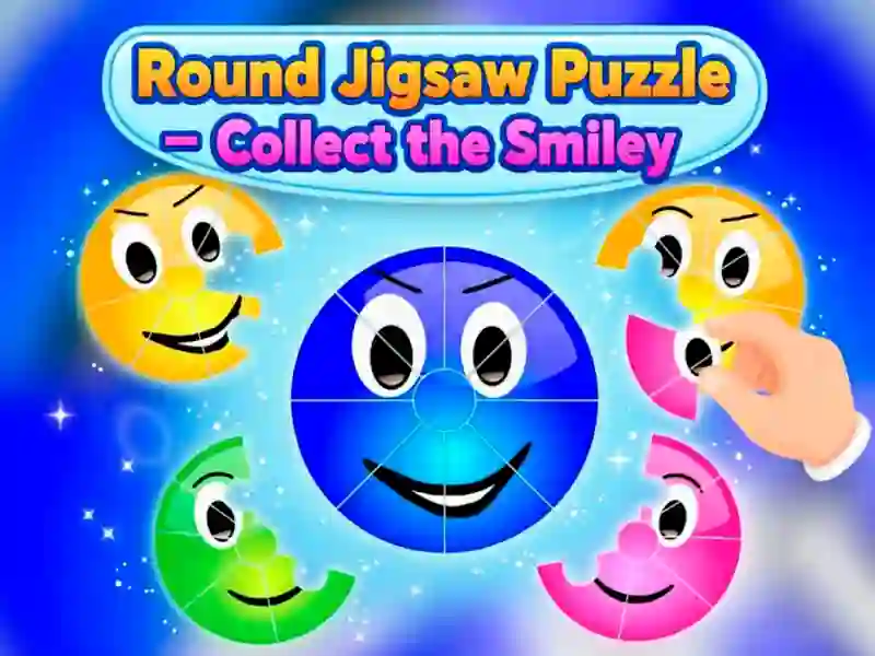 Round jigsaw Puzzle — Collect the Smiley
