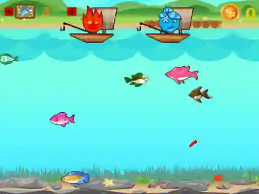 FireBoy And WaterGirl Go Fishing — free online game