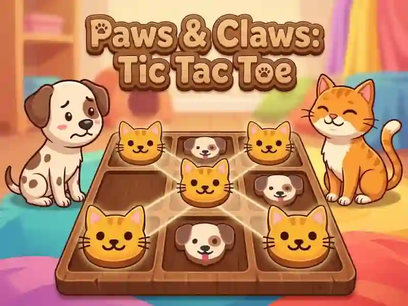 Paws & Claws Tic Tac Toe — bezplatná online hra
