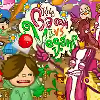 King Bacon vs the Vegans — free online game