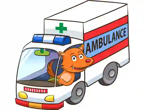 Cartoon Ambulance Puzzle — free online game