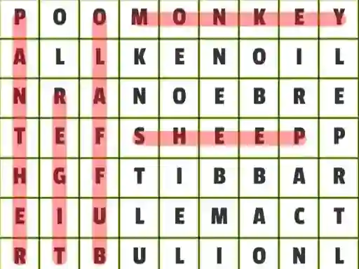 Gioco Animals Word Search in linea