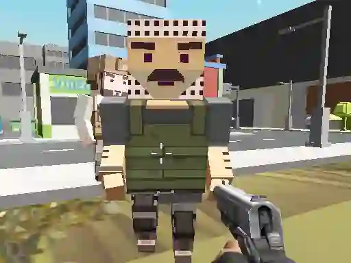 Block Pixel Cop: Gun Craft In Robbers World — free online game