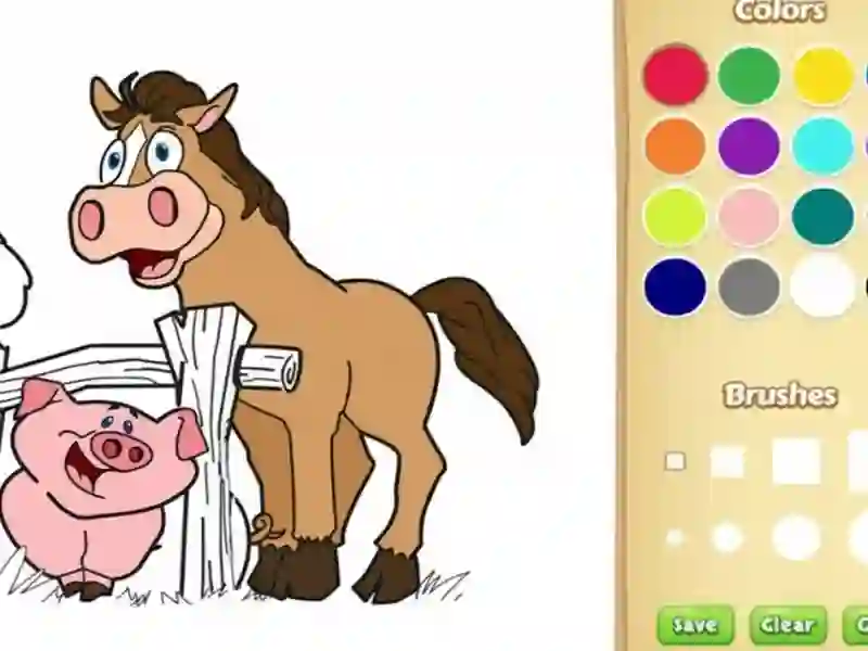 Farm Animals Coloring Book for Kids