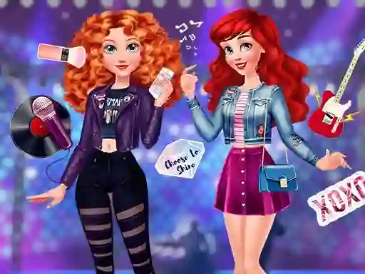 Princess Redheads Rock Show — free online game