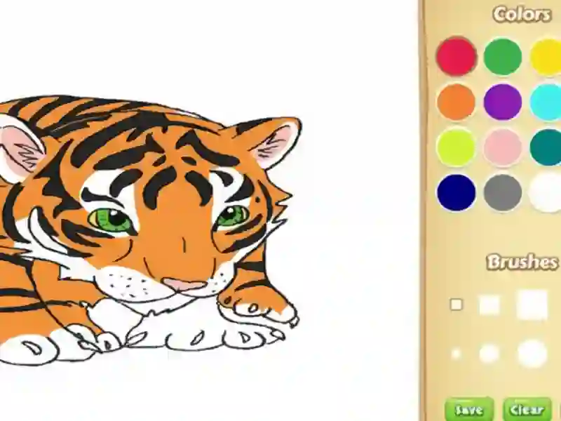 Baby Tiger Coloring Book