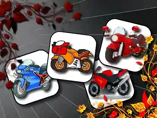 Cartoon Motorbikes Memory — free online game