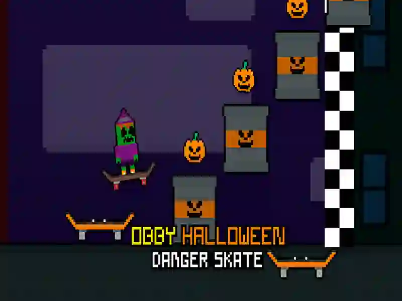 Obby Halloween Danger Skate