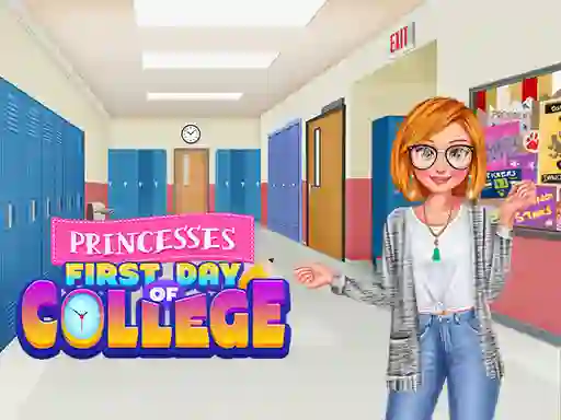Princesses First Day Of College — free online game
