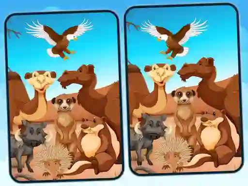 Spot 5 Differences Deserts — free online game