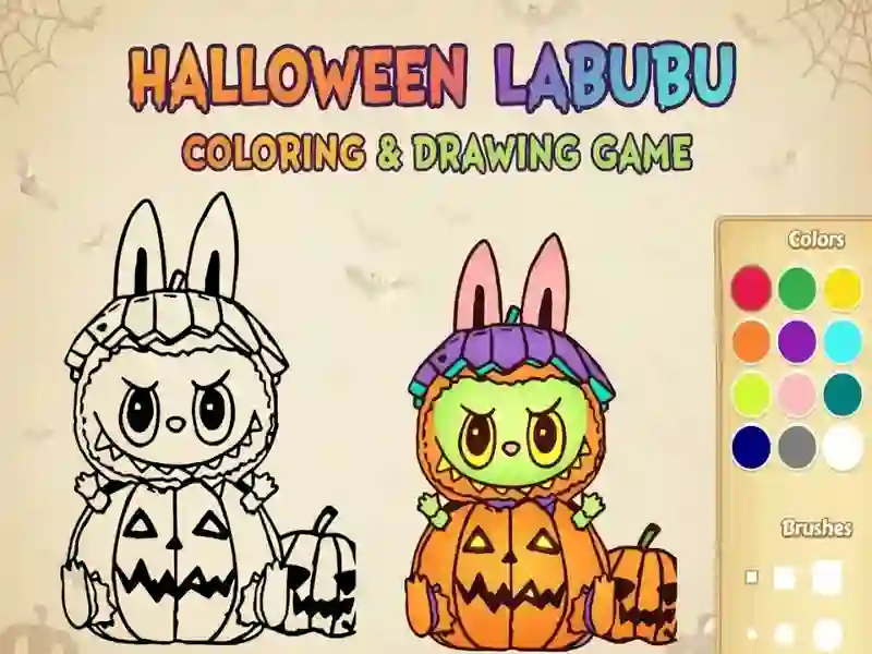 Halloween Labubu Coloring & Drawing Game