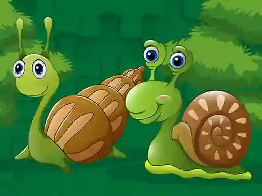 Cute Snails Jigsaw — free online game