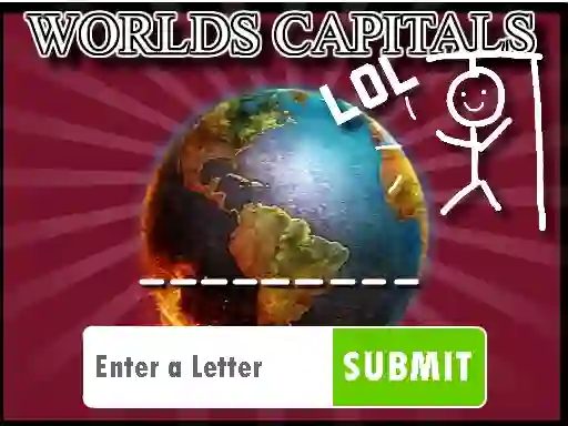 Hangman Capitals Cities — безкоштовна онлайн гра