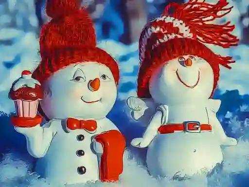 Snowman Couples — free online game