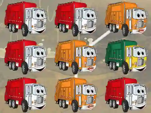Игра Garbage Trucks Matching  онлајн